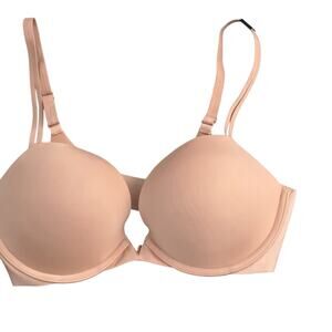 Victoria's Secret BeigePush Up  Wide Band  Bra  Size 34D  New